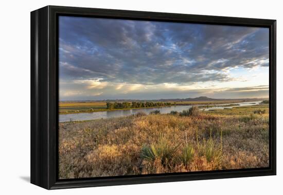 Sunrise over the Yellowstone River near Terry, Montana, USA-Chuck Haney-Framed Premier Image Canvas