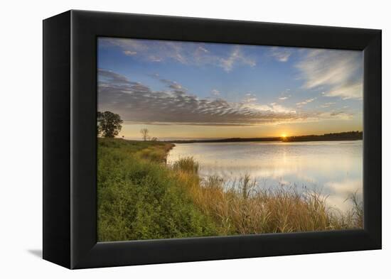 Sunrise over Wetlands at Arrowwood NWR, North Dakota, USA-Chuck Haney-Framed Premier Image Canvas