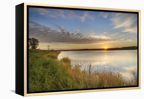 Sunrise over Wetlands at Arrowwood NWR, North Dakota, USA-Chuck Haney-Framed Premier Image Canvas