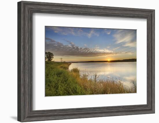 Sunrise over Wetlands at Arrowwood NWR, North Dakota, USA-Chuck Haney-Framed Premium Photographic Print