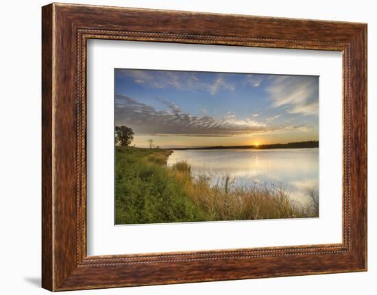 Sunrise over Wetlands at Arrowwood NWR, North Dakota, USA-Chuck Haney-Framed Photographic Print