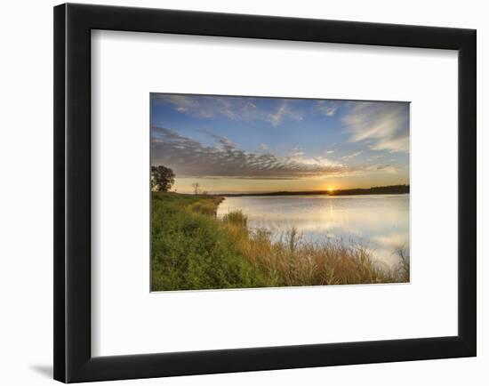 Sunrise over Wetlands at Arrowwood NWR, North Dakota, USA-Chuck Haney-Framed Photographic Print