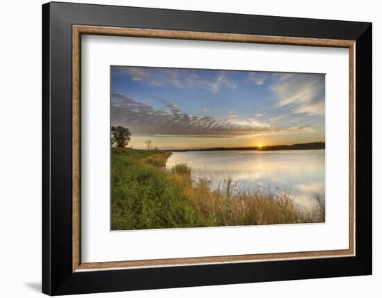 Sunrise over Wetlands at Arrowwood NWR, North Dakota, USA-Chuck Haney-Framed Photographic Print