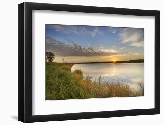 Sunrise over Wetlands at Arrowwood NWR, North Dakota, USA-Chuck Haney-Framed Photographic Print