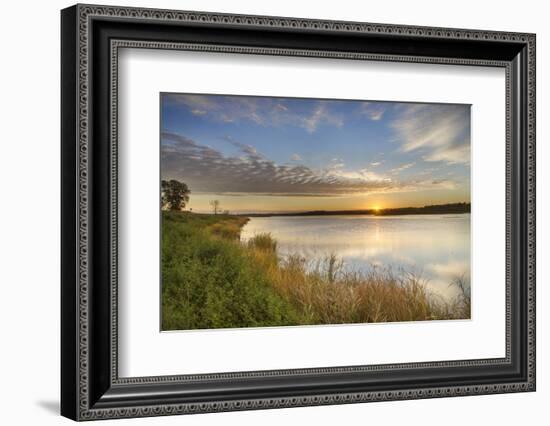 Sunrise over Wetlands at Arrowwood NWR, North Dakota, USA-Chuck Haney-Framed Photographic Print