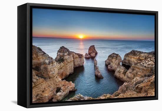 Sunrise, Ponta De Piedade, Lagos, Algarve, Portugal-Sabine Lubenow-Framed Premier Image Canvas