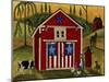 Sunrise Red White Blue Barn Lang-Cheryl Bartley-Mounted Giclee Print