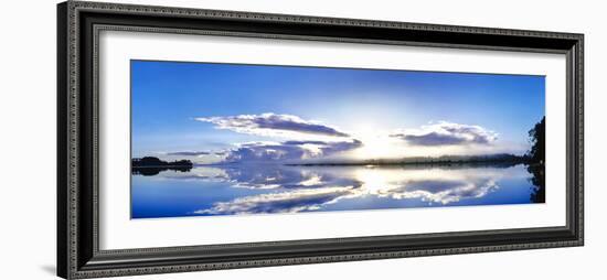 Sunrise reflected on water, Mangawhai, Northland, New Zealand-Panoramic Images-Framed Photographic Print