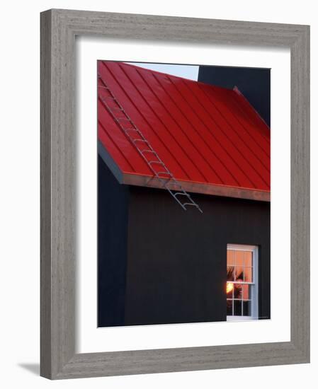 Sunrise Reflection on Lighthouse, Tybee Island, Georgia, USA-Joanne Wells-Framed Photographic Print