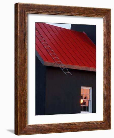 Sunrise Reflection on Lighthouse, Tybee Island, Georgia, USA-Joanne Wells-Framed Photographic Print