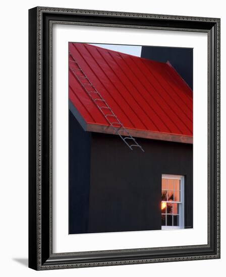 Sunrise Reflection on Lighthouse, Tybee Island, Georgia, USA-Joanne Wells-Framed Photographic Print