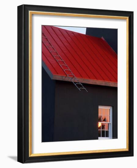 Sunrise Reflection on Lighthouse, Tybee Island, Georgia, USA-Joanne Wells-Framed Photographic Print