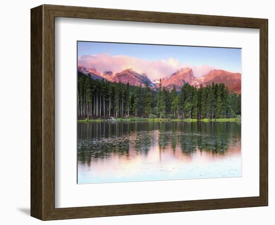 Sunrise Reflections on Sprague Lake, Rocky Mountain National Park, Colorado, USA-Michel Hersen-Framed Photographic Print