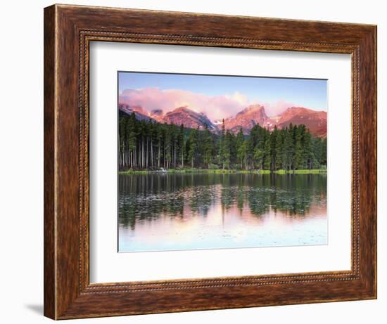 Sunrise Reflections on Sprague Lake, Rocky Mountain National Park, Colorado, USA-Michel Hersen-Framed Photographic Print