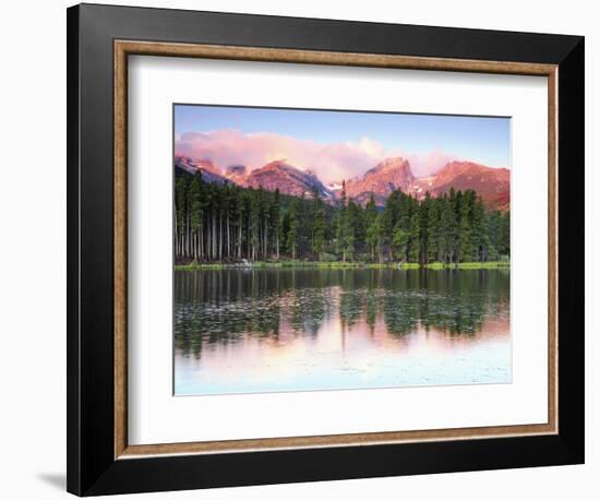 Sunrise Reflections on Sprague Lake, Rocky Mountain National Park, Colorado, USA-Michel Hersen-Framed Photographic Print