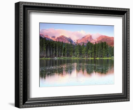 Sunrise Reflections on Sprague Lake, Rocky Mountain National Park, Colorado, USA-Michel Hersen-Framed Photographic Print