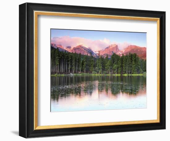 Sunrise Reflections on Sprague Lake, Rocky Mountain National Park, Colorado, USA-Michel Hersen-Framed Photographic Print