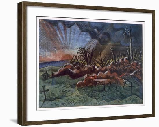 Sunrise, Ruins of a Hospice, Northwest of Wytschaete, Destroyed by Bombardment in 1917-Paul Nash-Framed Giclee Print