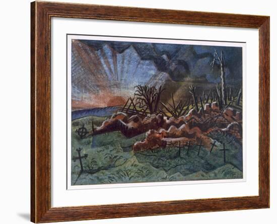 Sunrise, Ruins of a Hospice, Northwest of Wytschaete, Destroyed by Bombardment in 1917-Paul Nash-Framed Giclee Print