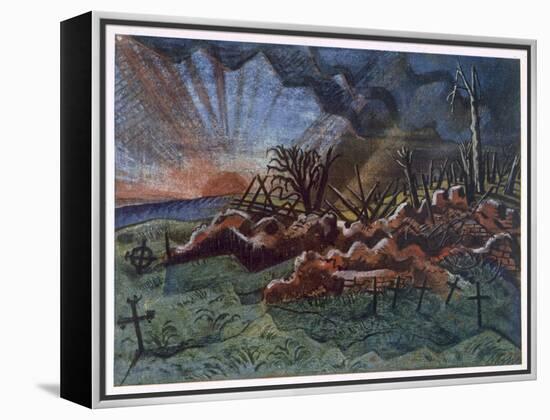 Sunrise, Ruins of a Hospice, Northwest of Wytschaete, Destroyed by Bombardment in 1917-Paul Nash-Framed Premier Image Canvas