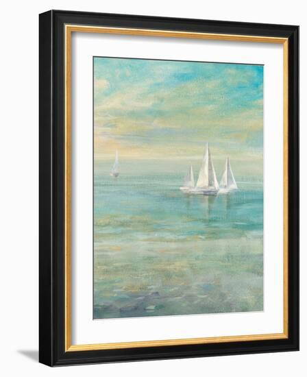 Sunrise Sailboats II-Danhui Nai-Framed Art Print