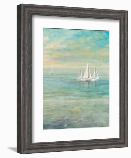 Sunrise Sailboats II-Danhui Nai-Framed Art Print