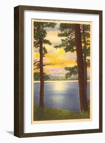 Sunrise, Schroon Lake, New York-null-Framed Art Print