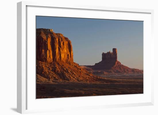 Sunrise, Sentinel Mesa, Big Chief Butte, Monument Valley, Arizona-Michel Hersen-Framed Photographic Print