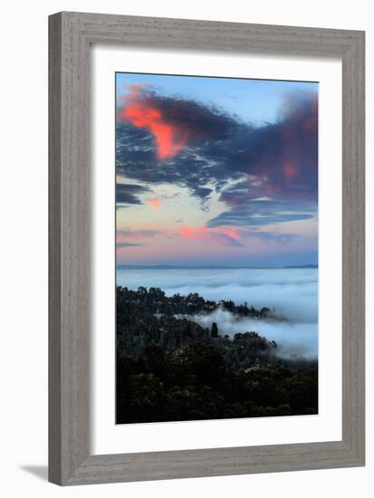 Sunrise Sky & Fog Above Oakland Hills, Bay Area California-Vincent James-Framed Photographic Print