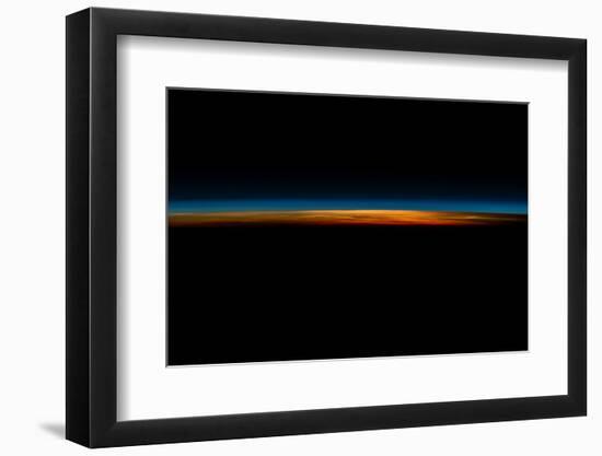 Sunrise sunset over Philippine Sea seen from satellite-null-Framed Photographic Print