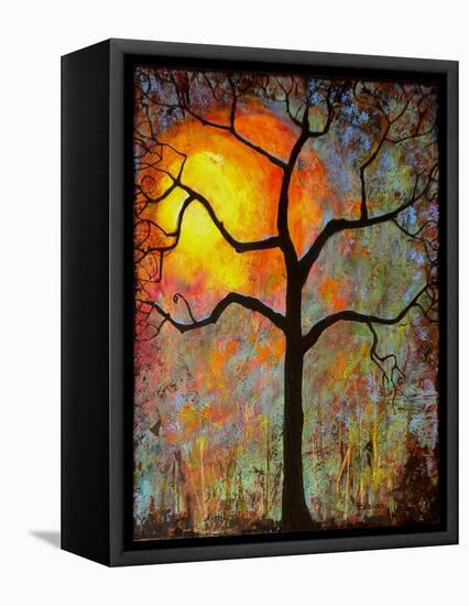 Sunrise Sunset Tree-Blenda Tyvoll-Framed Stretched Canvas