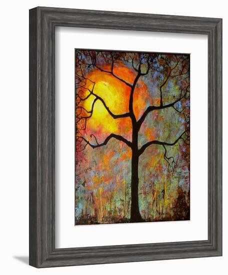 Sunrise Sunset Tree-Blenda Tyvoll-Framed Art Print