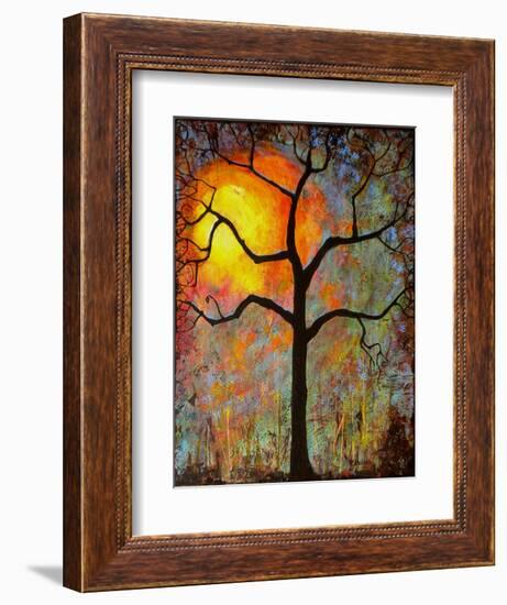 Sunrise Sunset Tree-Blenda Tyvoll-Framed Art Print