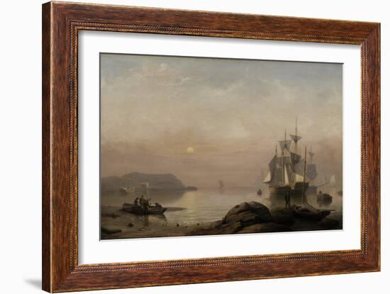 Sunrise Through Mist, 1852-Fitz Henry Lane-Framed Giclee Print