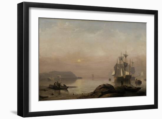 Sunrise Through Mist, 1852-Fitz Henry Lane-Framed Giclee Print