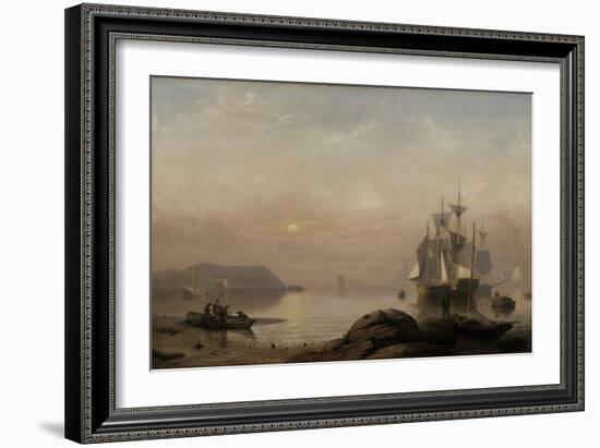 Sunrise Through Mist, 1852-Fitz Henry Lane-Framed Giclee Print