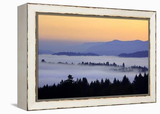 Sunrise through Morning Fog Adds Beauty to Happy Valley, Oregon, Pacific Northwest-Craig Tuttle-Framed Premier Image Canvas