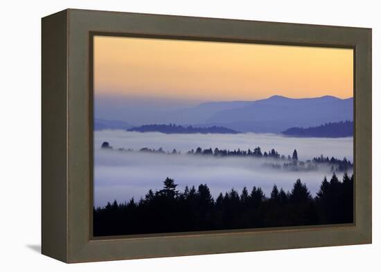 Sunrise through Morning Fog Adds Beauty to Happy Valley, Oregon, Pacific Northwest-Craig Tuttle-Framed Premier Image Canvas