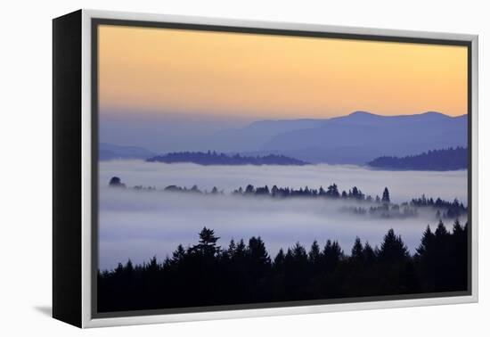 Sunrise through Morning Fog Adds Beauty to Happy Valley, Oregon, Pacific Northwest-Craig Tuttle-Framed Premier Image Canvas