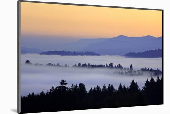 Sunrise through Morning Fog Adds Beauty to Happy Valley, Oregon, Pacific Northwest-Craig Tuttle-Mounted Photographic Print
