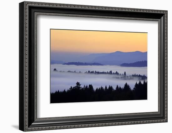 Sunrise through Morning Fog Adds Beauty to Happy Valley, Oregon, Pacific Northwest-Craig Tuttle-Framed Photographic Print