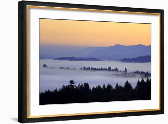 Sunrise through Morning Fog Adds Beauty to Happy Valley, Oregon, Pacific Northwest-Craig Tuttle-Framed Photographic Print