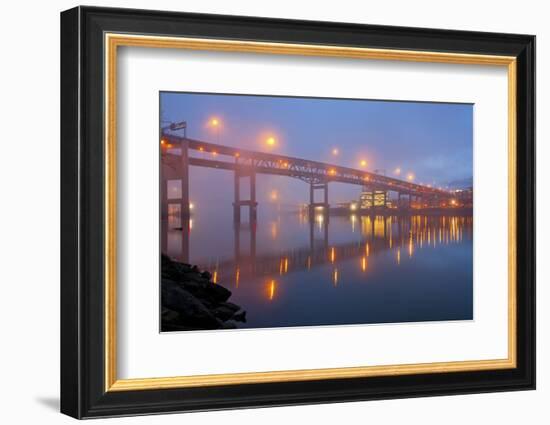 Sunrise thru Morning Fog along Willamitte River and Marquam Bridge,Portland, Oregon.-Craig Tuttle-Framed Photographic Print
