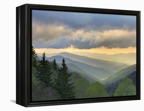 Sunrise View of Oconaluftee Valley, Great Smoky Mountains National Park, North Carolina, Usa-Adam Jones-Framed Premier Image Canvas