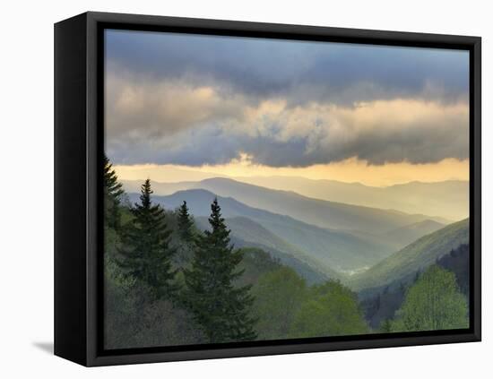 Sunrise View of Oconaluftee Valley, Great Smoky Mountains National Park, North Carolina, Usa-Adam Jones-Framed Premier Image Canvas