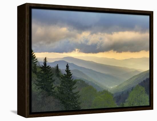 Sunrise View of Oconaluftee Valley, Great Smoky Mountains National Park, North Carolina, Usa-Adam Jones-Framed Premier Image Canvas