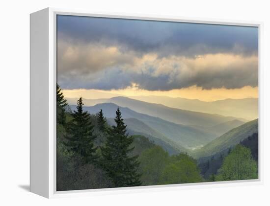 Sunrise View of Oconaluftee Valley, Great Smoky Mountains National Park, North Carolina, Usa-Adam Jones-Framed Premier Image Canvas