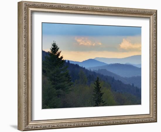 Sunrise View of Oconaluftee Valley, Great Smoky Mountains National Park, North Carolina, Usa-Adam Jones-Framed Photographic Print