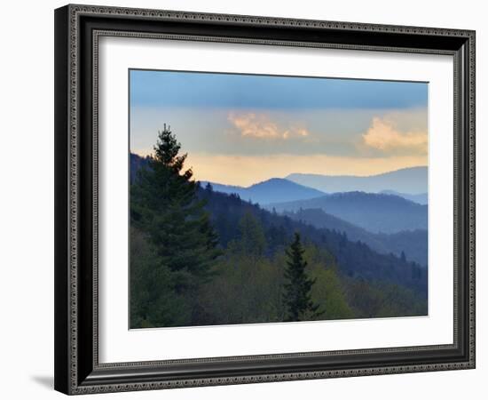 Sunrise View of Oconaluftee Valley, Great Smoky Mountains National Park, North Carolina, Usa-Adam Jones-Framed Photographic Print