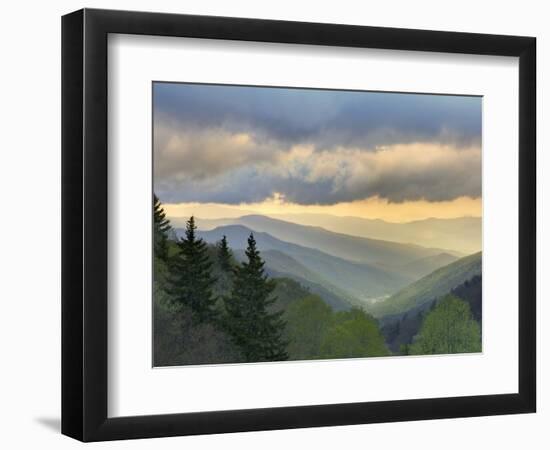 Sunrise View of Oconaluftee Valley, Great Smoky Mountains National Park, North Carolina, Usa-Adam Jones-Framed Photographic Print